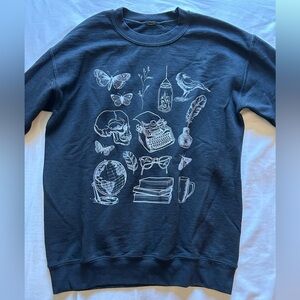 Black Grunge Oversized Hoodie Medium